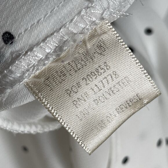 Love Stitch White & Black Polka Dot Two-Pocket Blouse – Size M - Picture 6 of 6